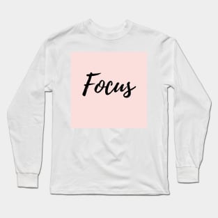 Focus - Pink Background Long Sleeve T-Shirt